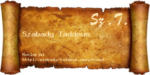 Szabady Taddeus névjegykártya